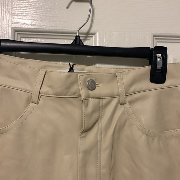 We Wore What Vegan Leather Flare Shorts - Picture 2 of 8